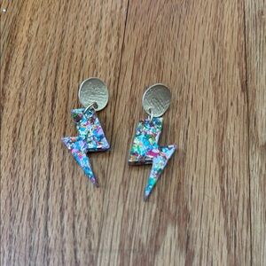 Multicolor Lightning Bolt Earrings